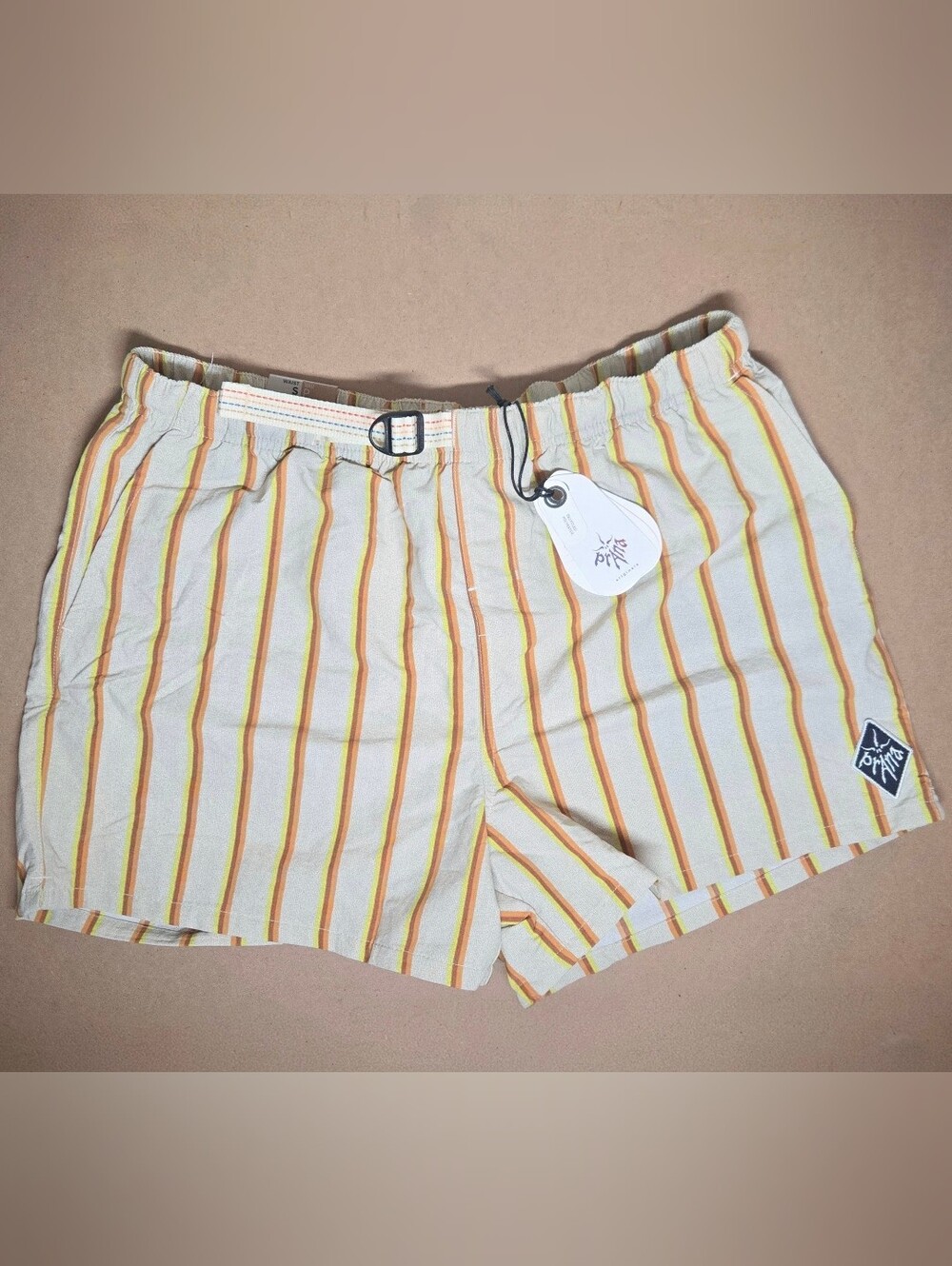 NEW Prana Shorts Men's Small Indio Heritage Unisex White - Hiking/Casual/Hybrid
